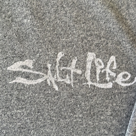 Salt Life long sleeve grey UVA protected drift life uncharted shirt - Picture 2 of 6